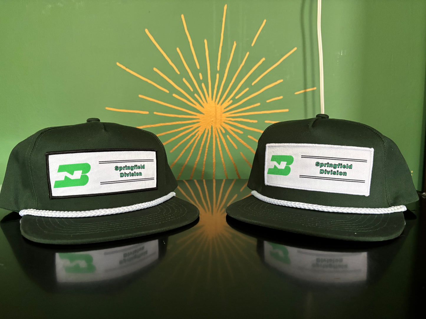 MOKAN Railcams Custom Made Burlington Northern Snap Back Caps - Made to order